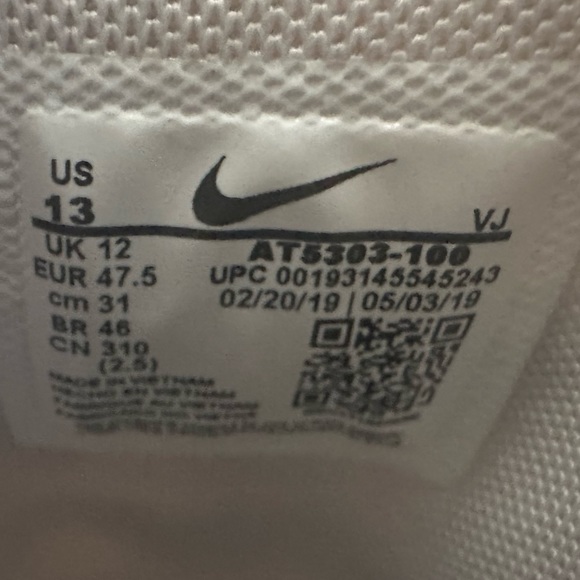 Nwt - Nike Signal D/MS/X 'Summit White AT5303-100 Size 13 Mens - Picture 7 of 11